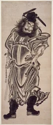 Shoki, le dompteur de démons, vers 1745